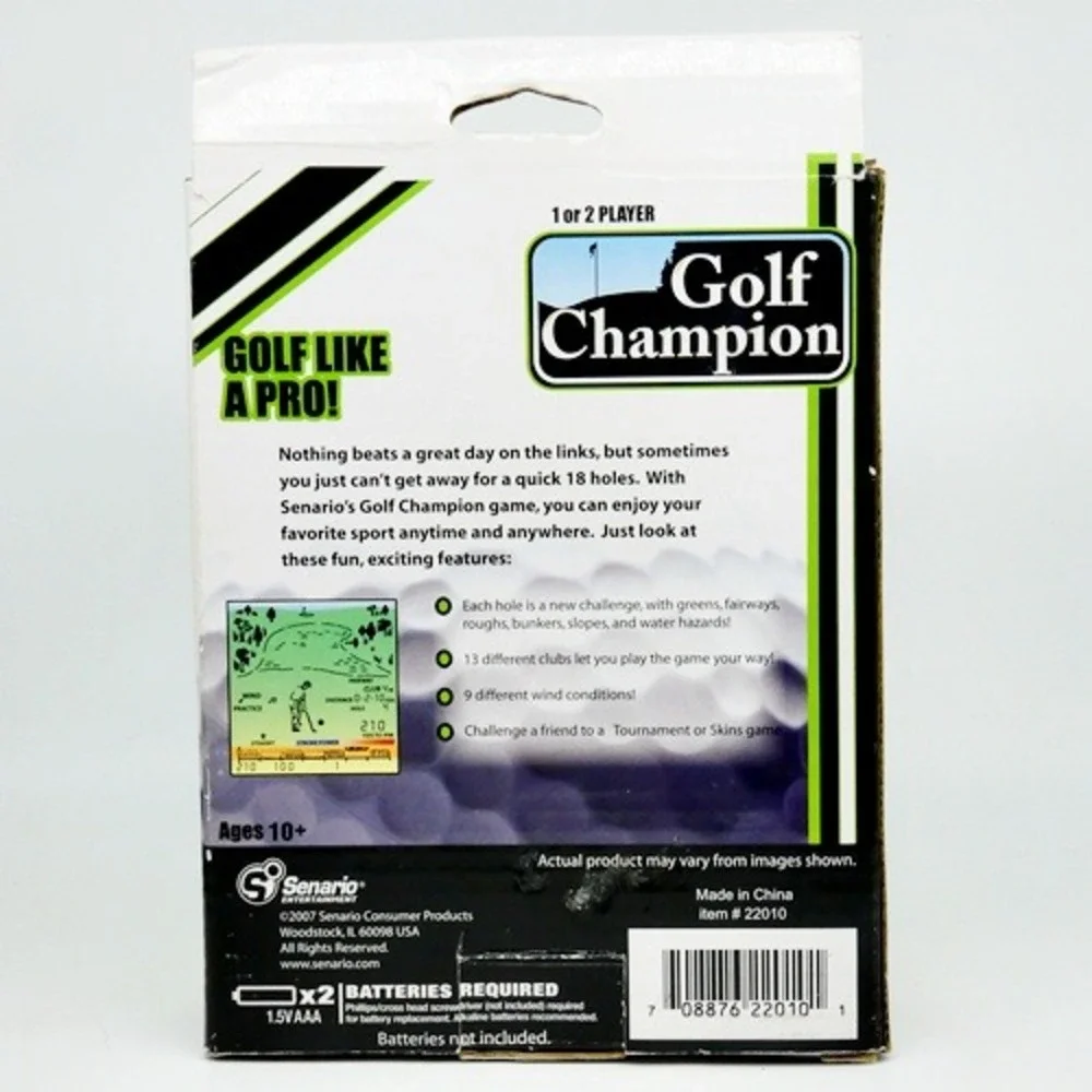 Golf Champion by Senario Handheld Golf LCD Game NEW SEALED, VINTAGE,1/2 PLAYER